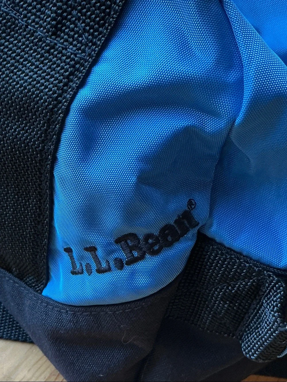 L.L. Bean Small Blue and Black Duffel